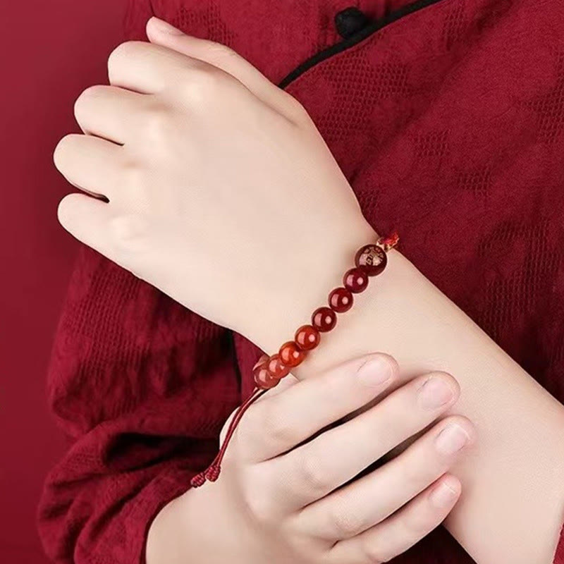 Five Elements Various Crystal Agate Wealth Reincarnation Knot Braid Bracelet - Image 19