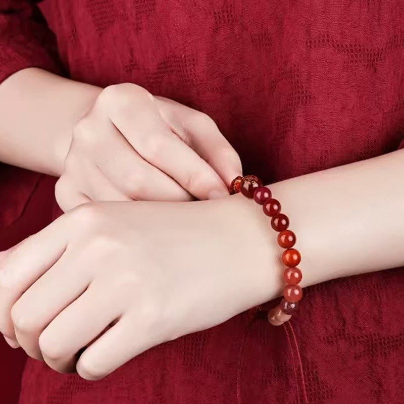 Five Elements Various Crystal Agate Wealth Reincarnation Knot Braid Bracelet - Image 18