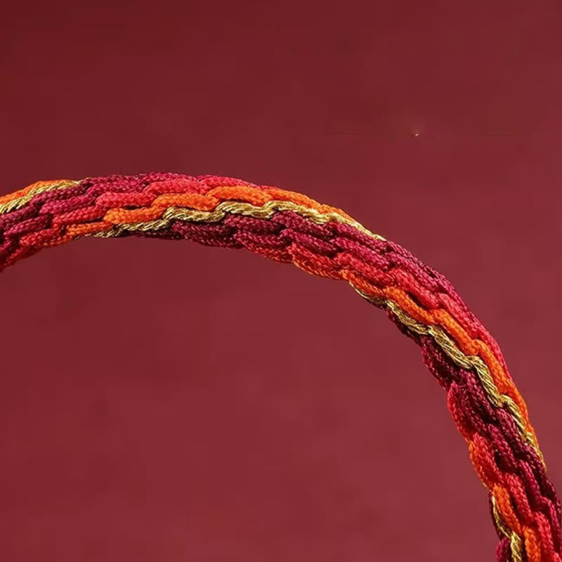 Five Elements Various Crystal Agate Wealth Reincarnation Knot Braid Bracelet - Image 21