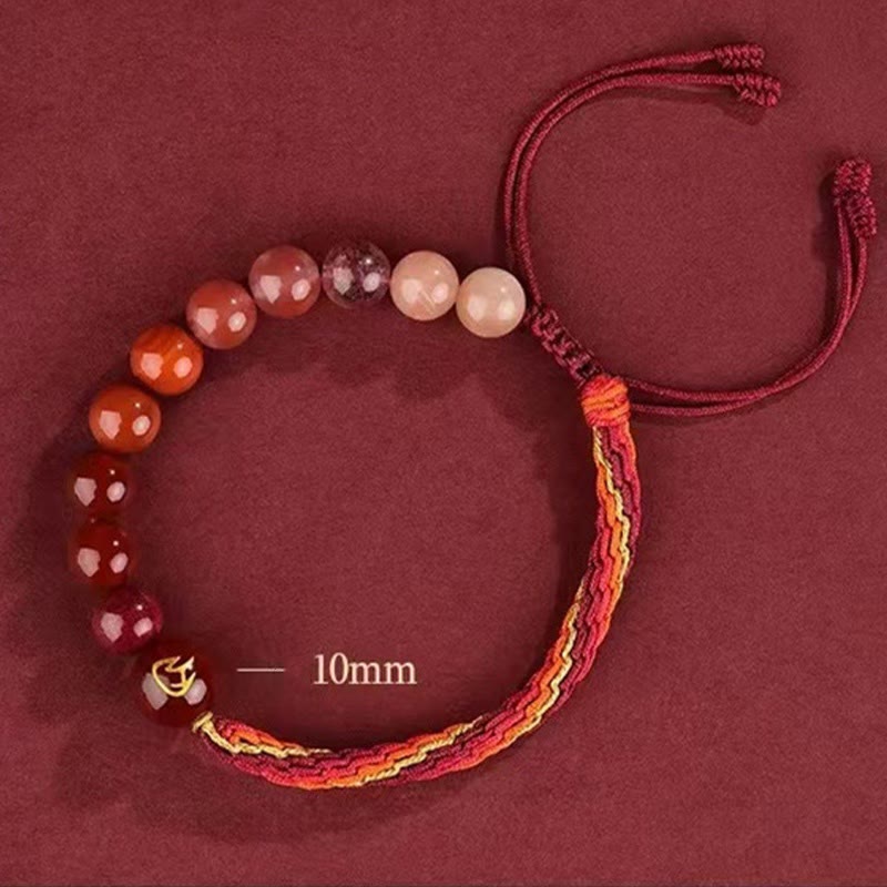 Five Elements Various Crystal Agate Wealth Reincarnation Knot Braid Bracelet - Image 22