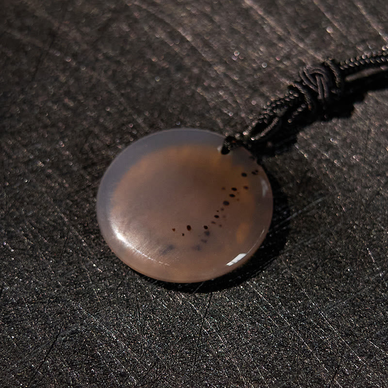 Swastika Lotus Pattern Natural Various Crystal Black Obsidian Purification Necklace Pendant - Image 36