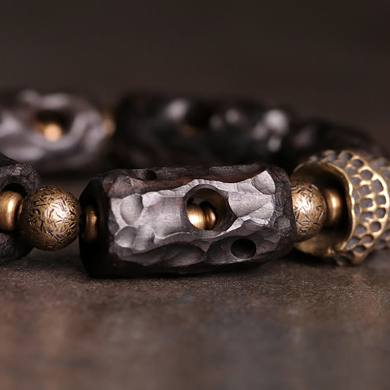 Ebony Wood Copper Brass Calm Bracelet - Image 4