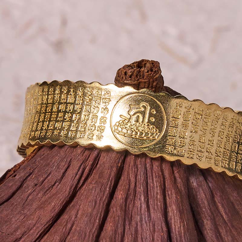 Great Compassion Mantra Copper Brass Luck Self Care Bracelet Bangle - Image 9