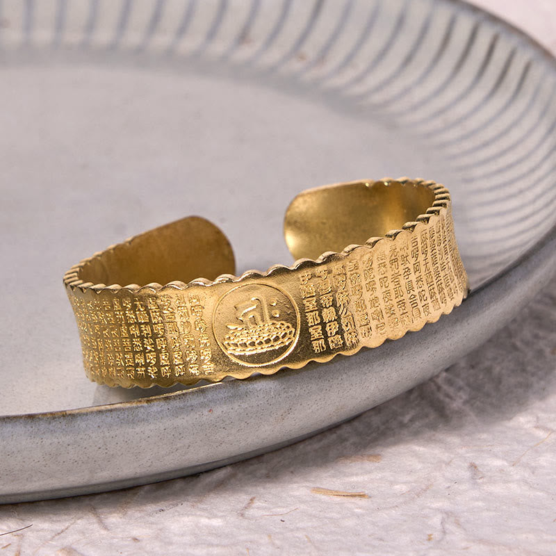 Great Compassion Mantra Copper Brass Luck Self Care Bracelet Bangle - Image 8