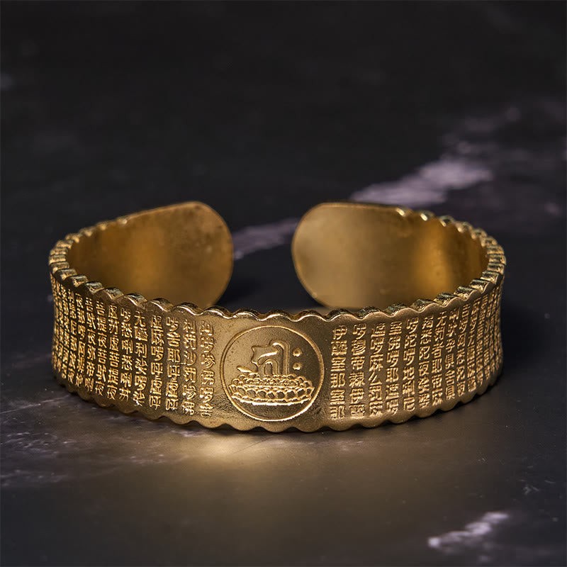 Great Compassion Mantra Copper Brass Luck Self Care Bracelet Bangle - Image 7