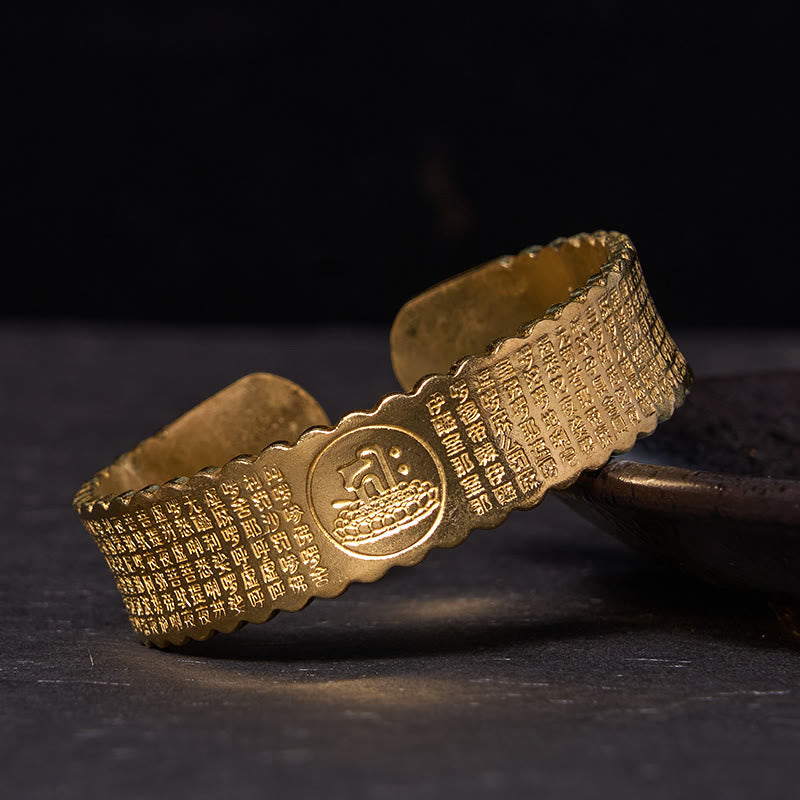 Great Compassion Mantra Copper Brass Luck Self Care Bracelet Bangle - Image 6