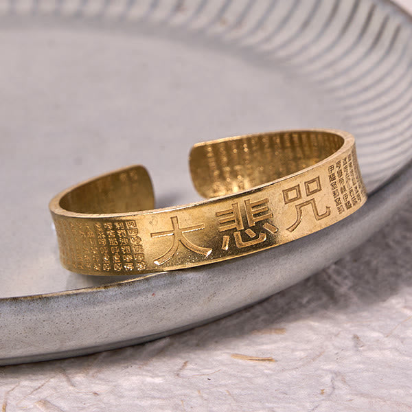 Great Compassion Mantra Copper Brass Luck Power Bracelet Bangle - Image 8