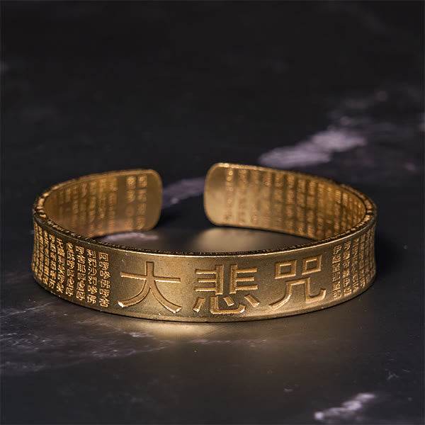 Great Compassion Mantra Copper Brass Luck Power Bracelet Bangle - Image 7