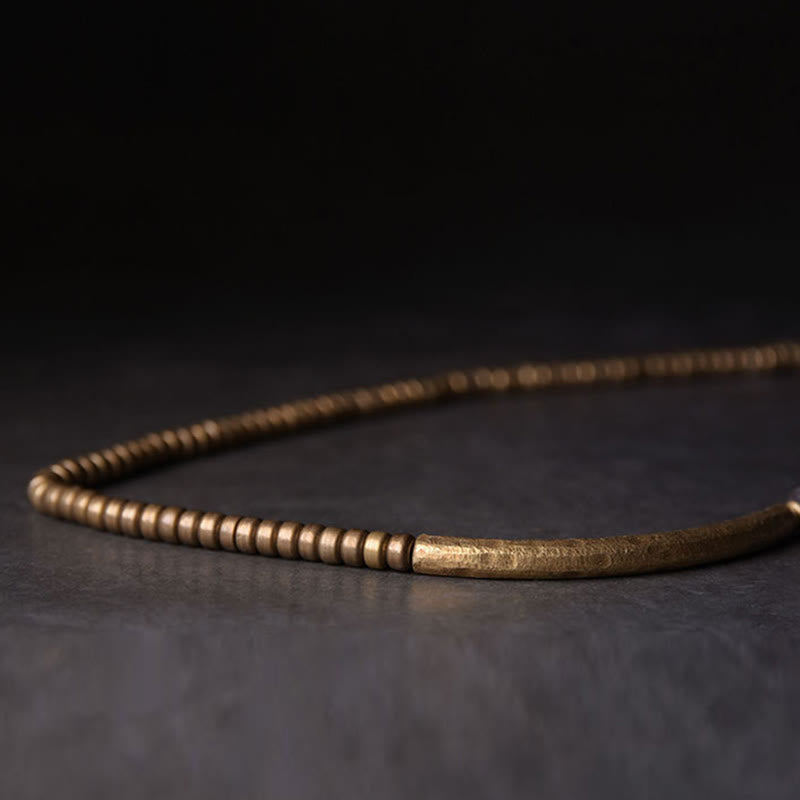 Vintage Lava Rock Copper Brass Multi-turn Wrap Calm Bracelet - Image 15