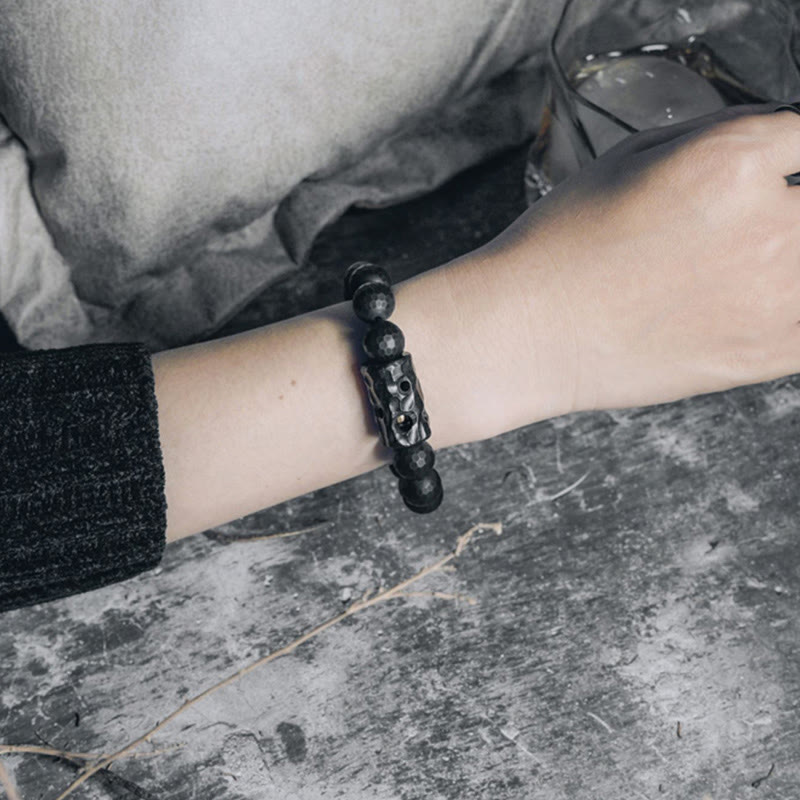 Matte Frosted Surface Black Onyx Ebony Protection Bracelet - Image 8