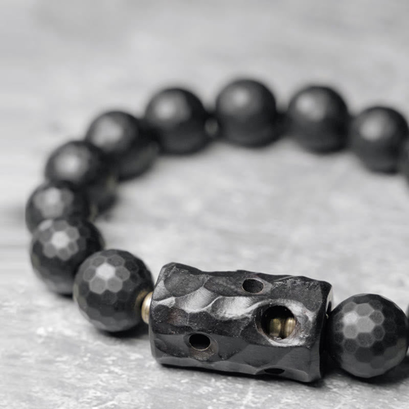Matte Frosted Surface Black Onyx Ebony Protection Bracelet - Image 4