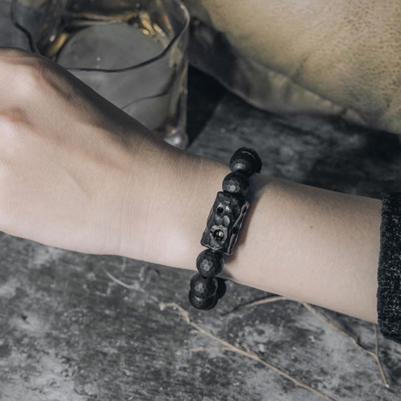 Matte Frosted Surface Black Onyx Ebony Protection Bracelet - Image 5