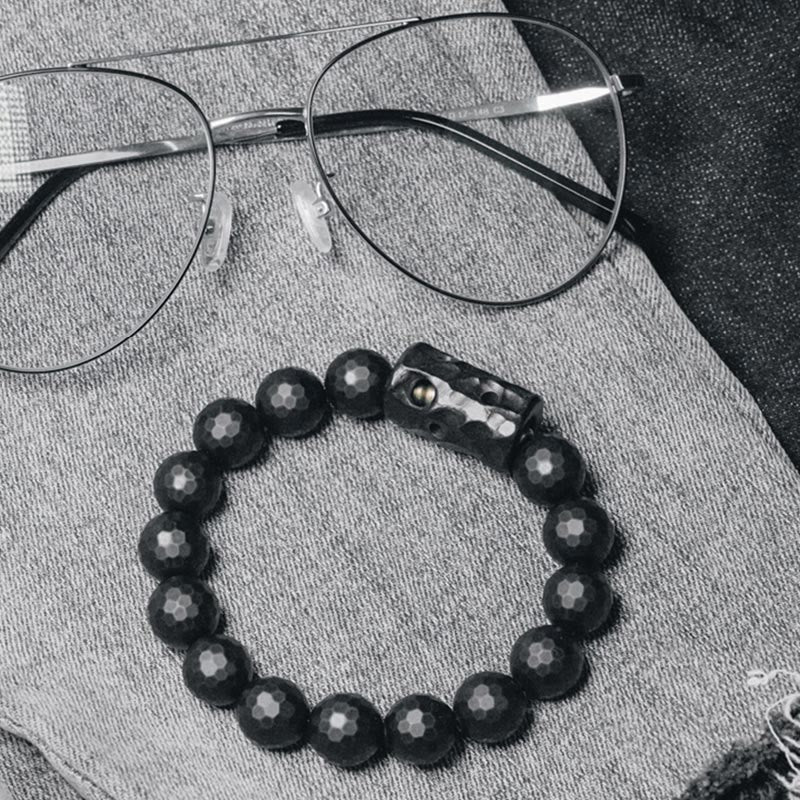 Matte Frosted Surface Black Onyx Ebony Protection Bracelet - Image 3