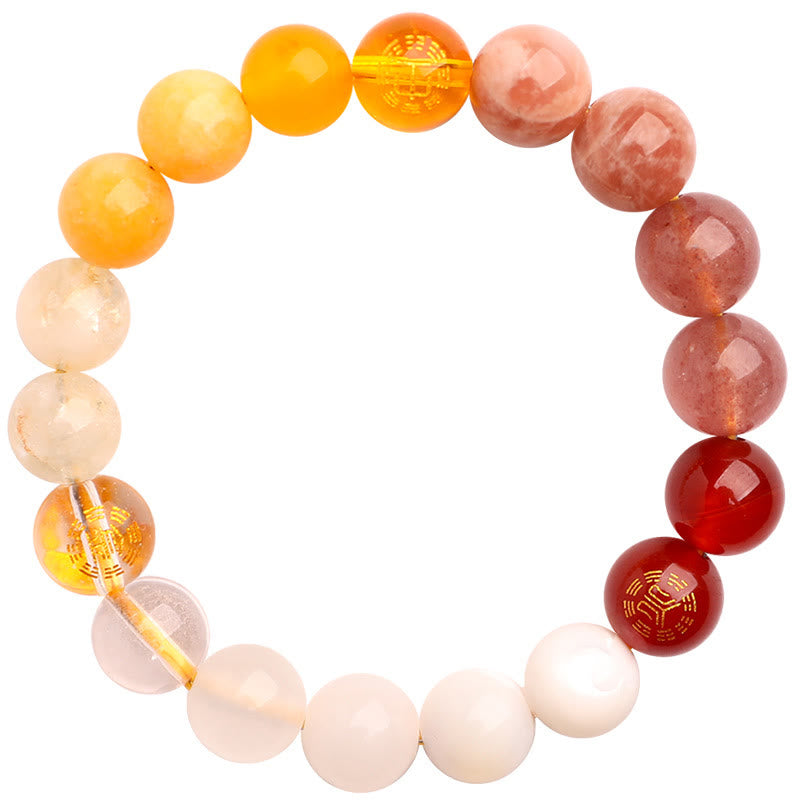 Five Elements Various Agate Crystal Sun Stone Wisdom Bracelet - Image 52