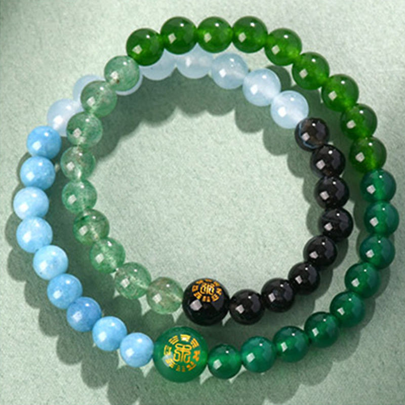 Five Elements Various Agate Crystal Pearl Black Onyx White Agate White Crystal Luck Bracelet - Image 23