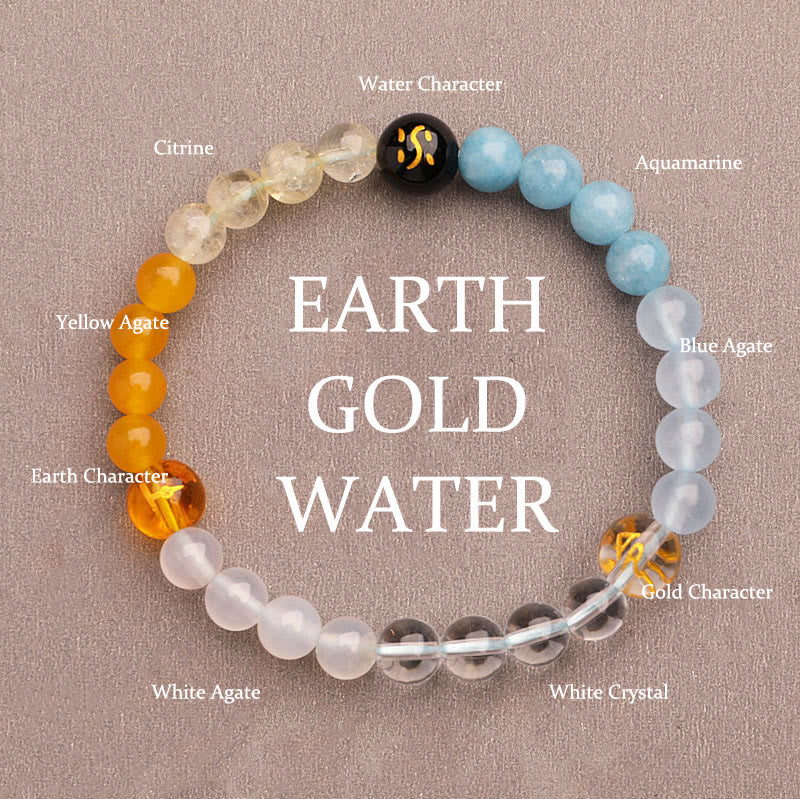 Five Elements Various Agate Crystal Green Strawberry Quartz Sun Stone Wealth Bracelet - Image 17