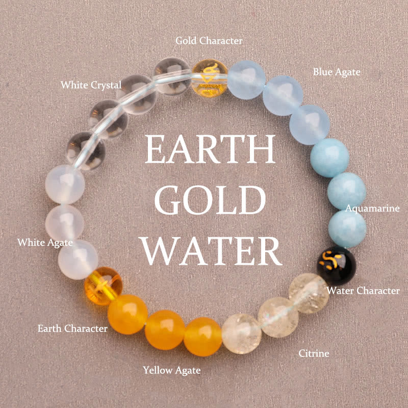 Five Elements Various Agate Crystal Green Strawberry Quartz Sun Stone Wealth Bracelet - Image 19