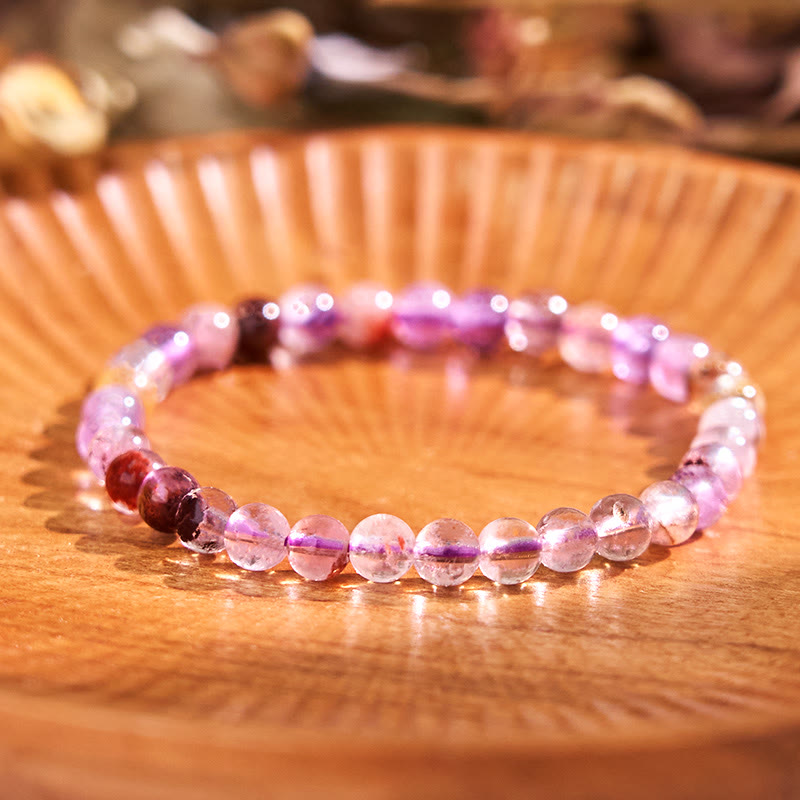 Natural Purple Phantom Love Wisdom Bracelet