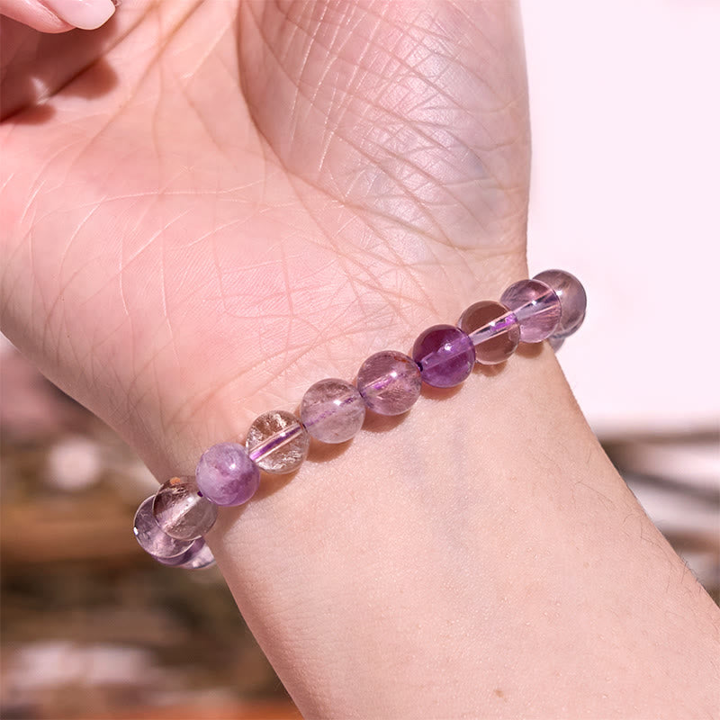 Natural Purple Phantom Love Wisdom Bracelet - Image 4
