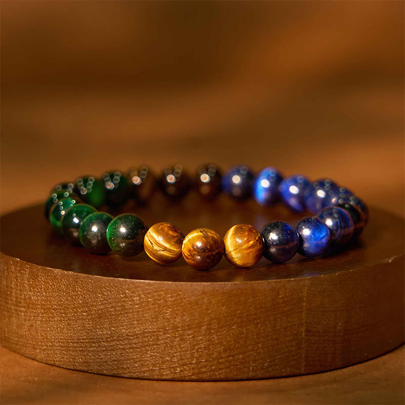 Blue Tiger Eye Green Tiger Eye Tiger Eye Balance Bracelet