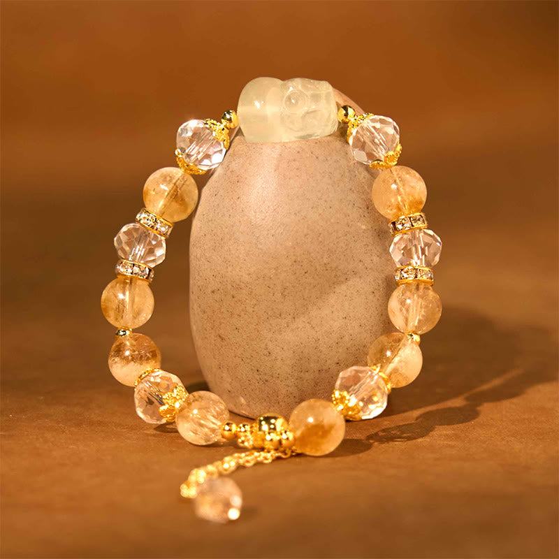 Natural Citrine Pixiu Prosperity Bracelet