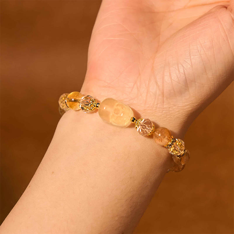 Natural Citrine Pixiu Prosperity Bracelet - Image 3