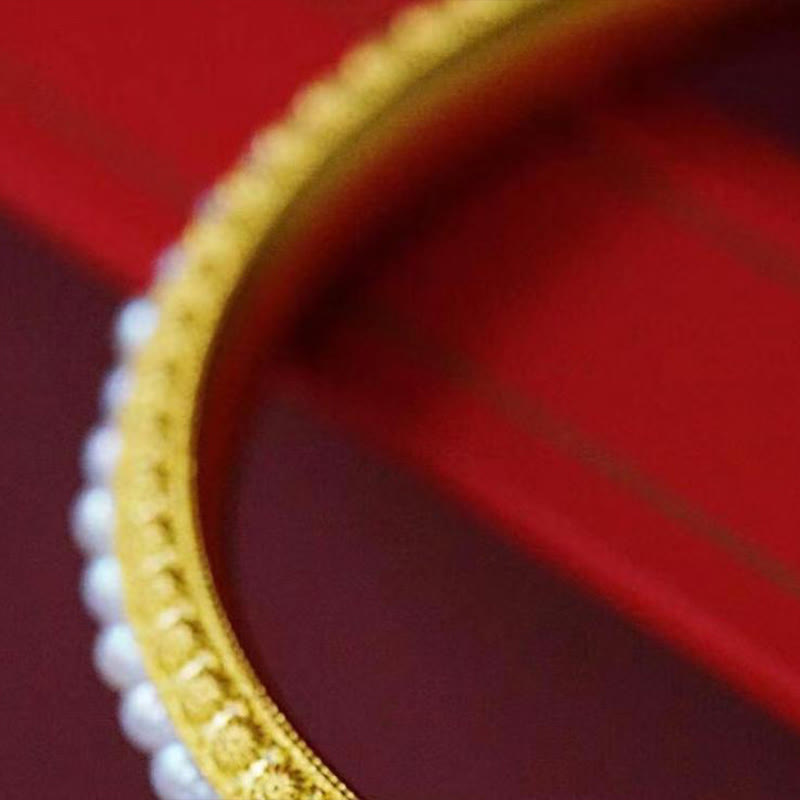 Copper Pearl Healing Cuff Half Bracelet Bangle - Image 12