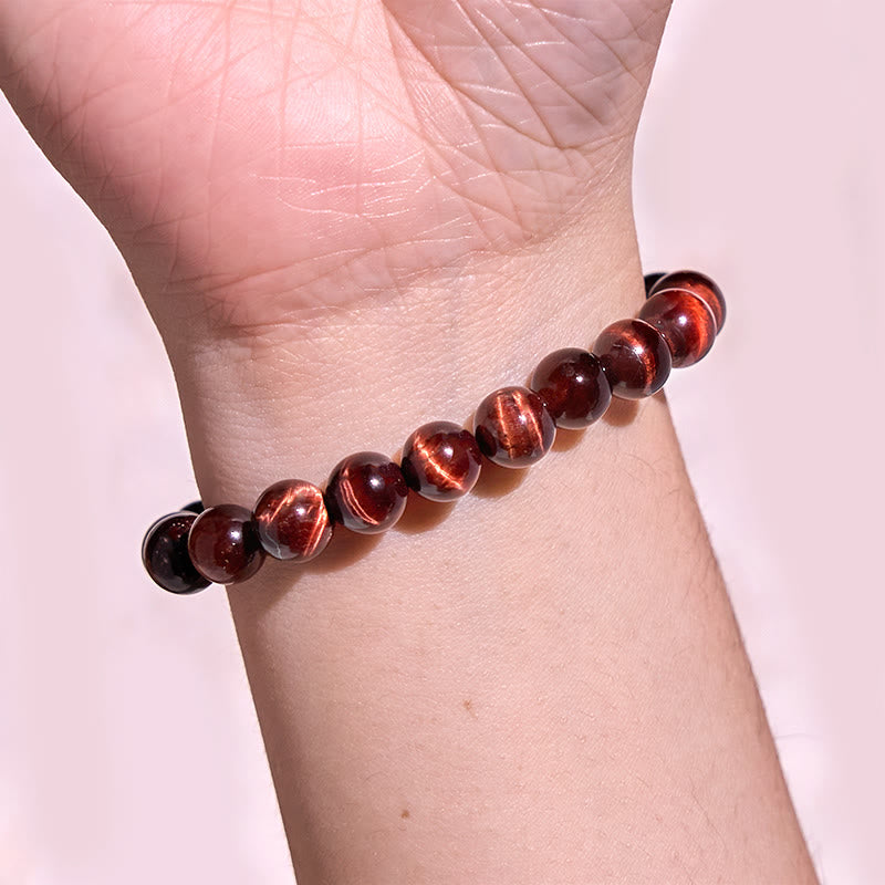 Natural Tiger Eye Healing Bead Bracelet - Image 4