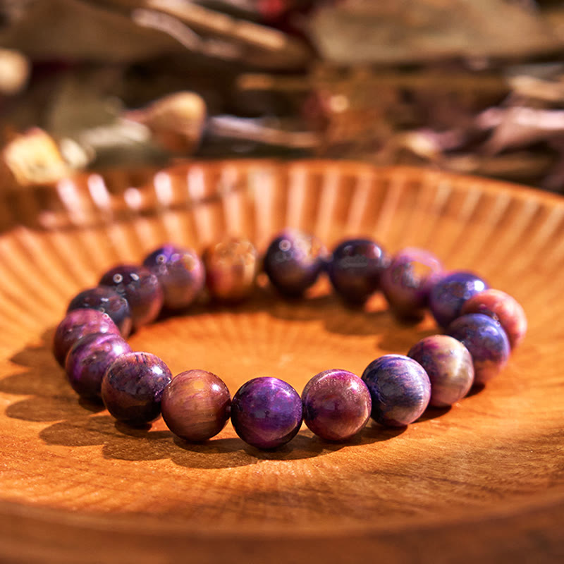 Natural Purple Tiger Eye Protection Strength Bracelet