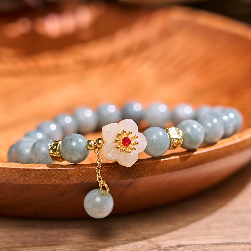 Jade Abundance Flower Bracelet