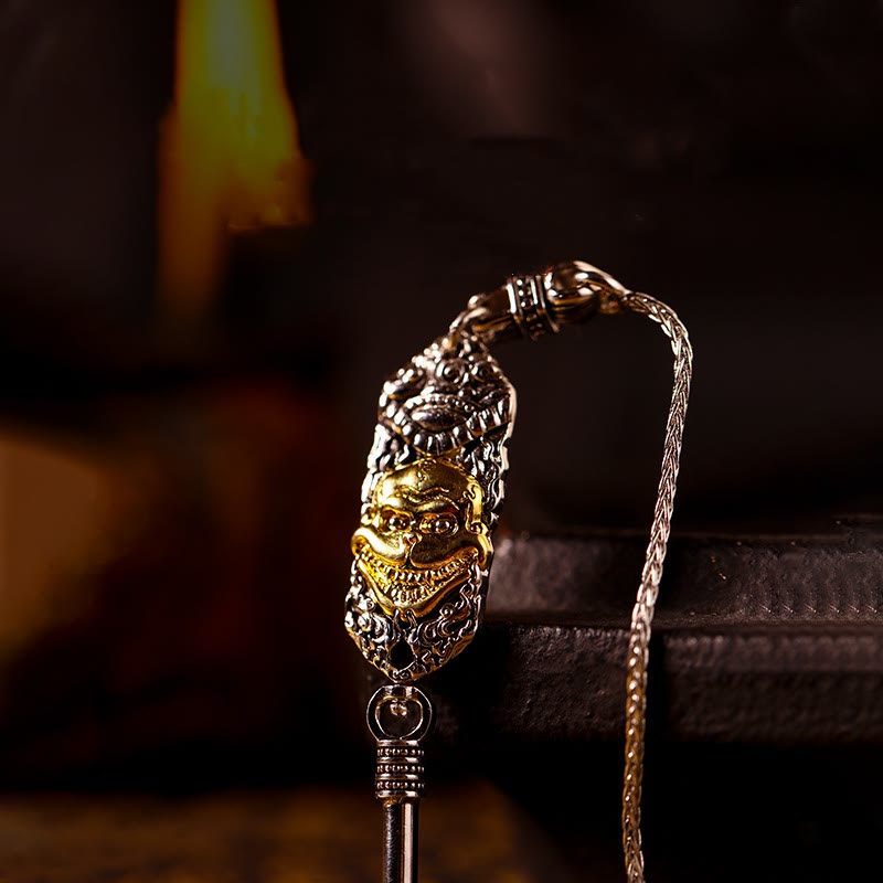 925 Sterling Silver Tibetan Zakiram Goddess of Wealth Blessing Necklace Pendant - Image 22