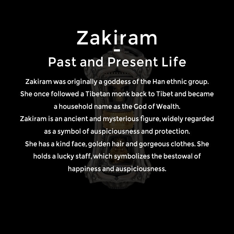 925 Sterling Silver Tibetan Zakiram Goddess of Wealth Blessing Necklace Pendant - Image 11