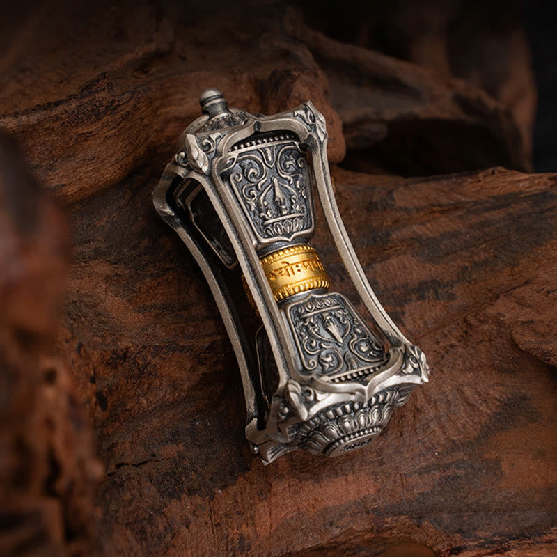 925 Sterling Silver Tibetan Zakiram Goddess of Wealth Blessing Necklace Pendant - Image 4