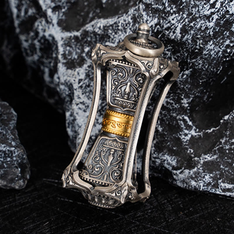 925 Sterling Silver Tibetan Zakiram Goddess of Wealth Blessing Necklace Pendant - Image 8