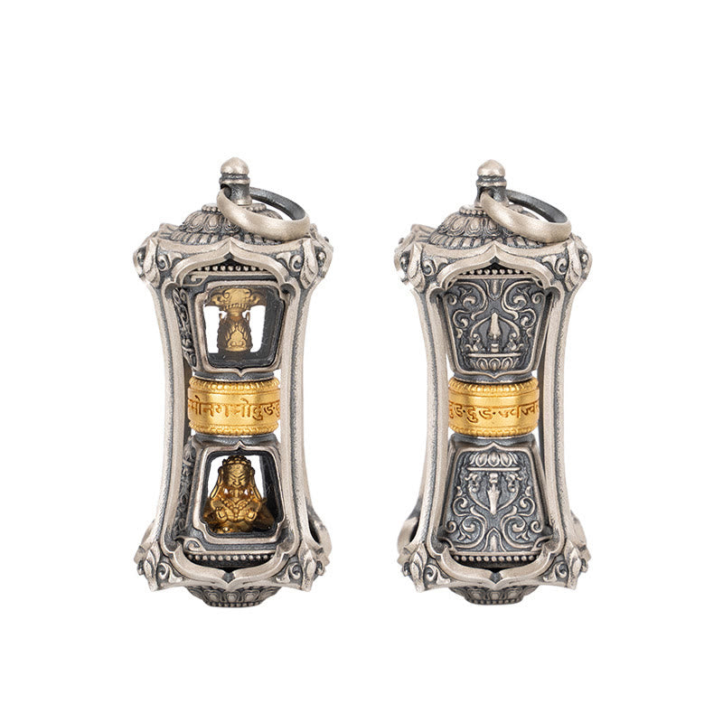 925 Sterling Silver Tibetan Zakiram Goddess of Wealth Blessing Necklace Pendant - Image 12