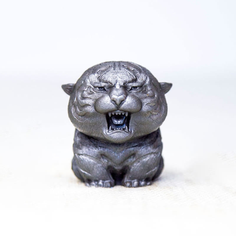 Handmade Mini Roaring Tiger Iron Powder Rust Cast Resin Statue Home Decoration - Image 18