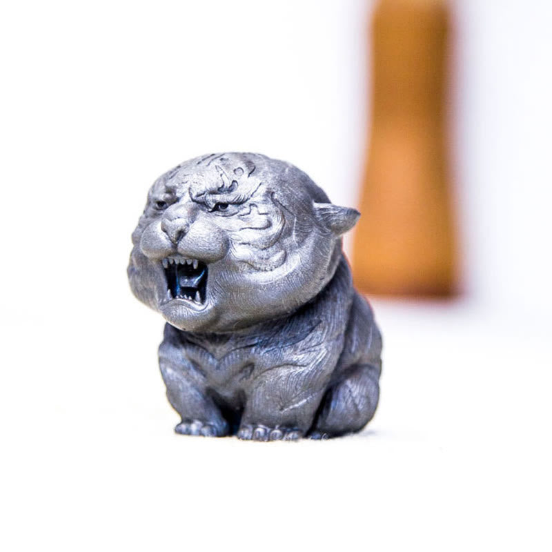 Handmade Mini Roaring Tiger Iron Powder Rust Cast Resin Statue Home Decoration - Image 28