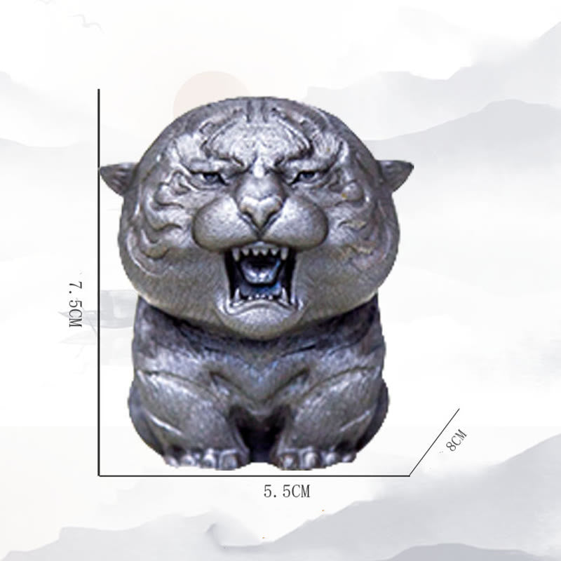 Handmade Mini Roaring Tiger Iron Powder Rust Cast Resin Statue Home Decoration - Image 31