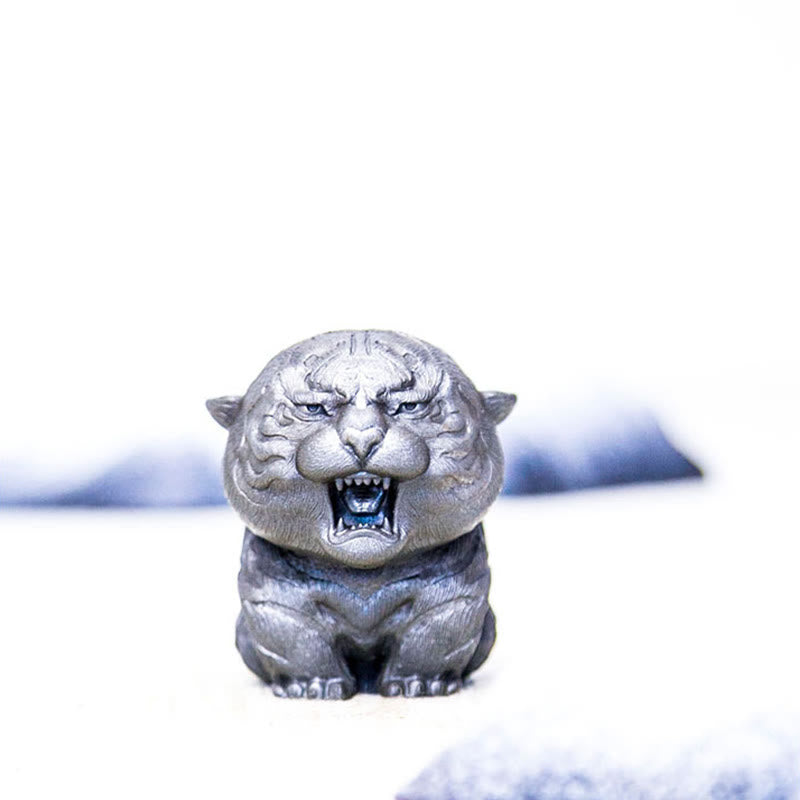 Handmade Mini Roaring Tiger Iron Powder Rust Cast Resin Statue Home Decoration - Image 24