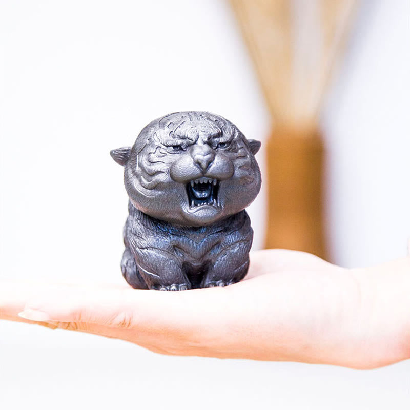 Handmade Mini Roaring Tiger Iron Powder Rust Cast Resin Statue Home Decoration - Image 23