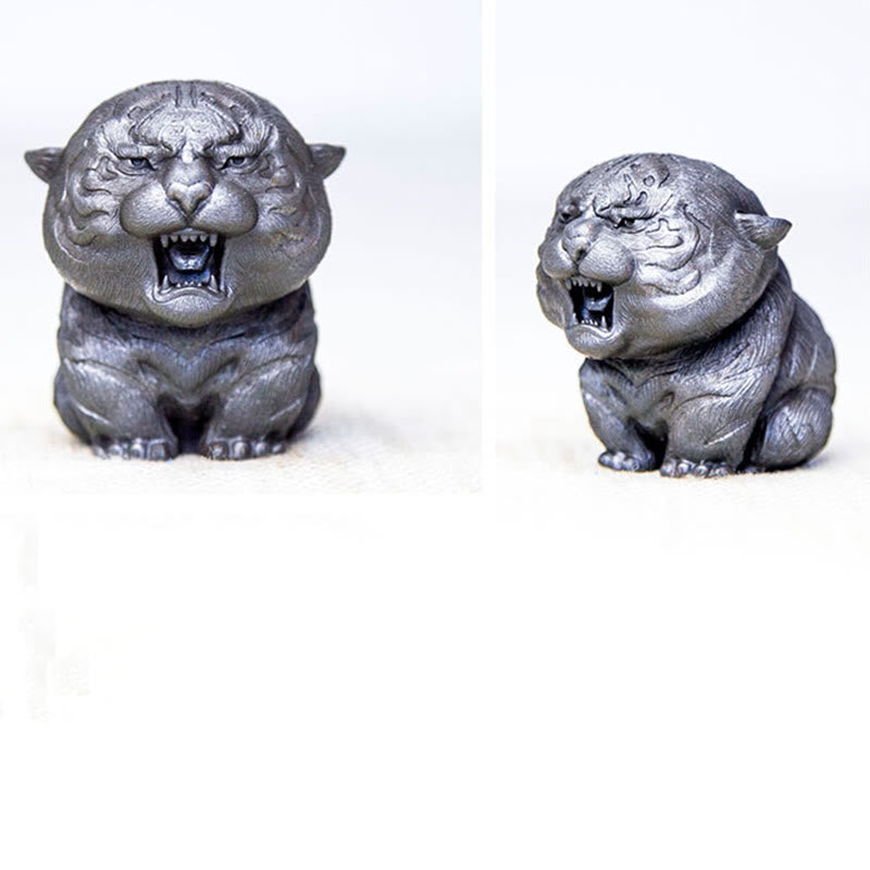 Handmade Mini Roaring Tiger Iron Powder Rust Cast Resin Statue Home Decoration - Image 30