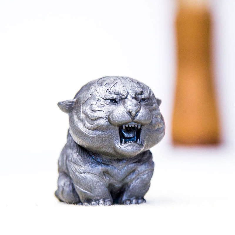 Handmade Mini Roaring Tiger Iron Powder Rust Cast Resin Statue Home Decoration - Image 27