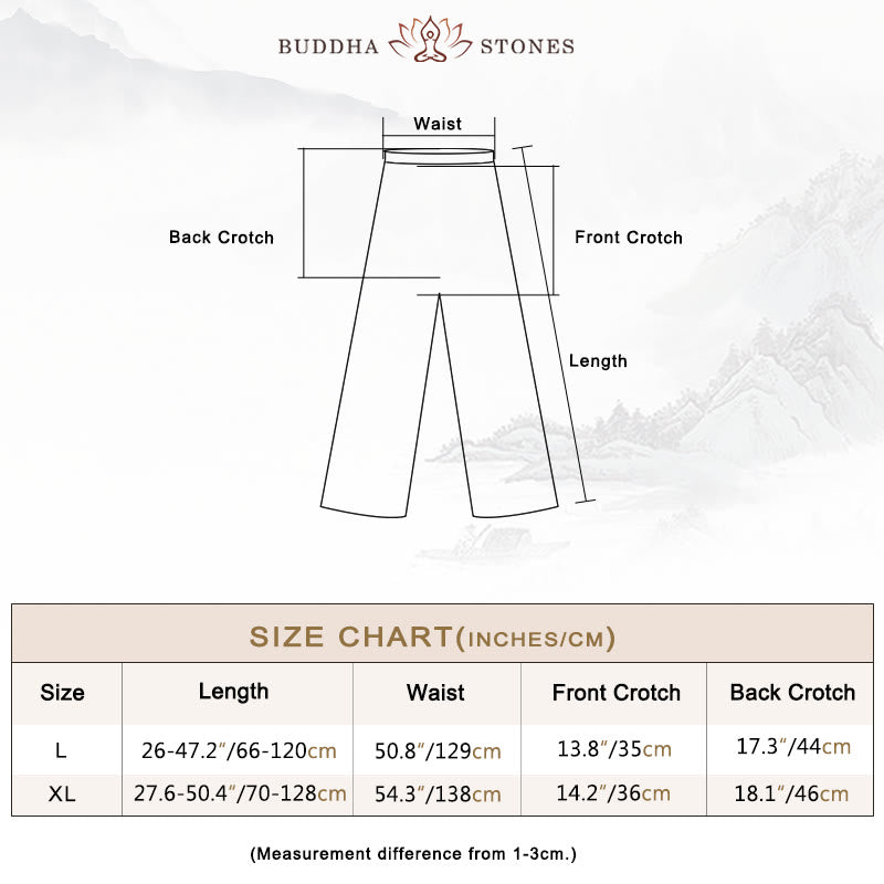 2Pcs V-Neck Men's Long Sleeve Shirt Top Pants Meditation Zen Tai Chi Cotton Linen Clothing Set - Image 8