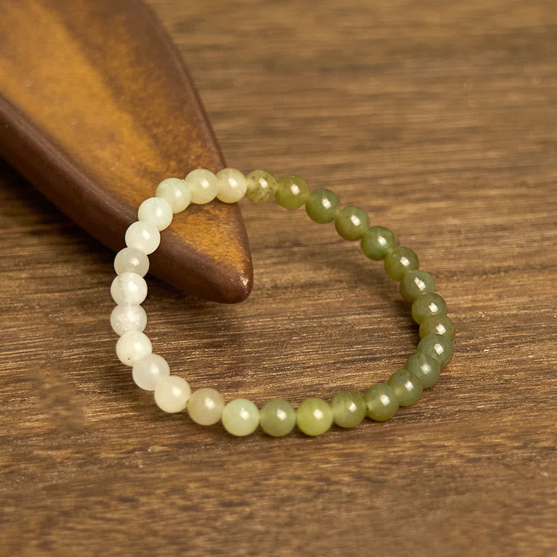 Hetian Jade Gradient Color Abundance Bracelet