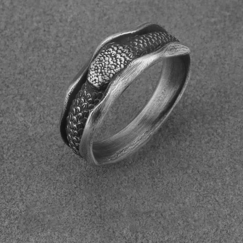 999 Sterling Silver Snake-shaped Year Of The Snake Protection Ring - Image 14