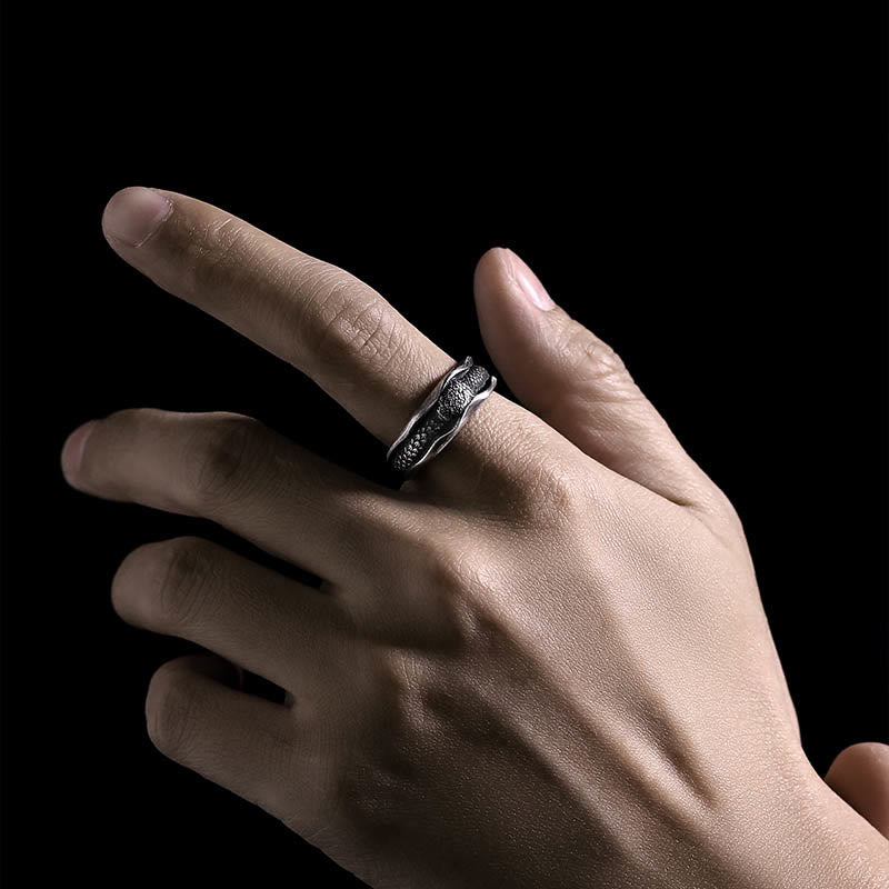 999 Sterling Silver Snake-shaped Year Of The Snake Protection Ring - Image 6