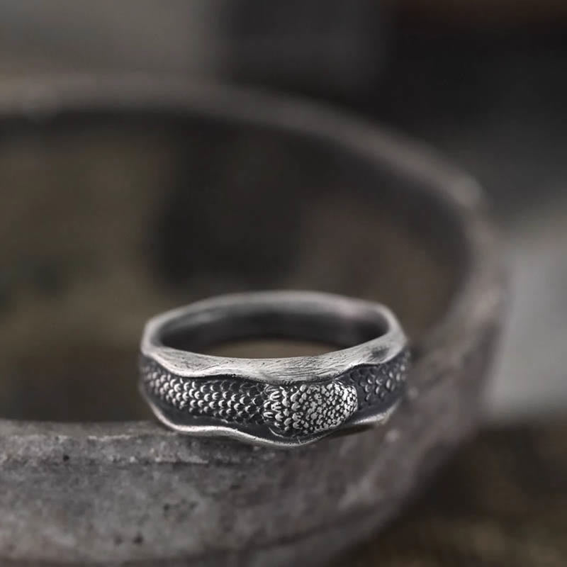 999 Sterling Silver Snake-shaped Year Of The Snake Protection Ring - Image 10