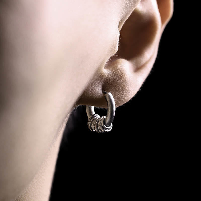 925 Sterling Silver Hand-hammered Protection Earrings - Image 13