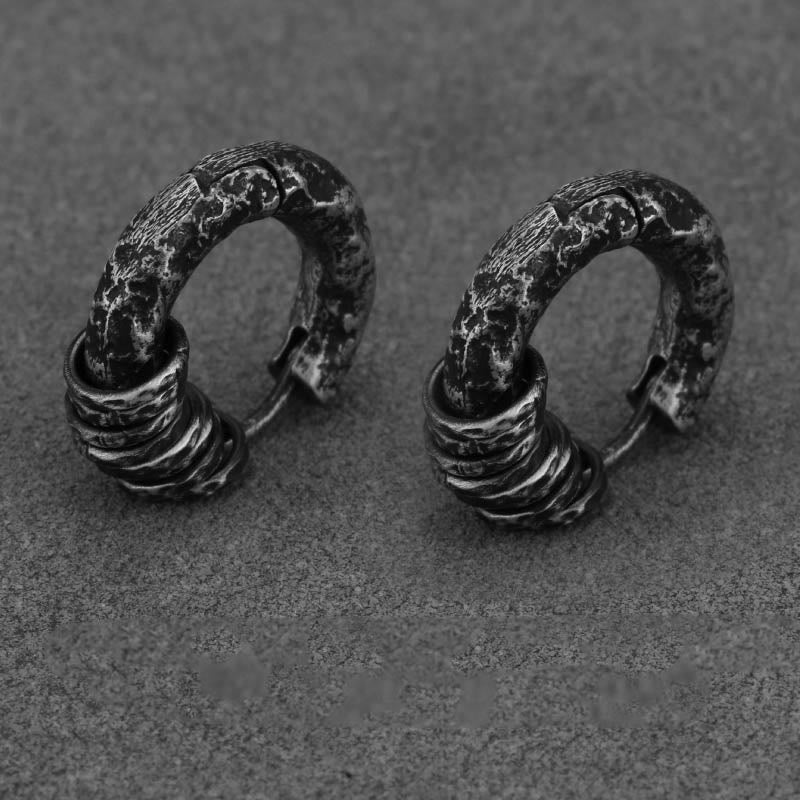 925 Sterling Silver Hand-hammered Protection Earrings - Image 18