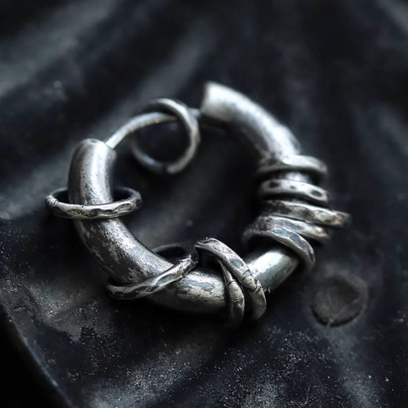 925 Sterling Silver Hand-hammered Protection Earrings - Image 7